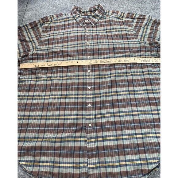 Ralph Lauren Men’s Shirt 3XLT Madras Plaid Classic Fit Button Down S/S Big Tall - Picture 7 of 16